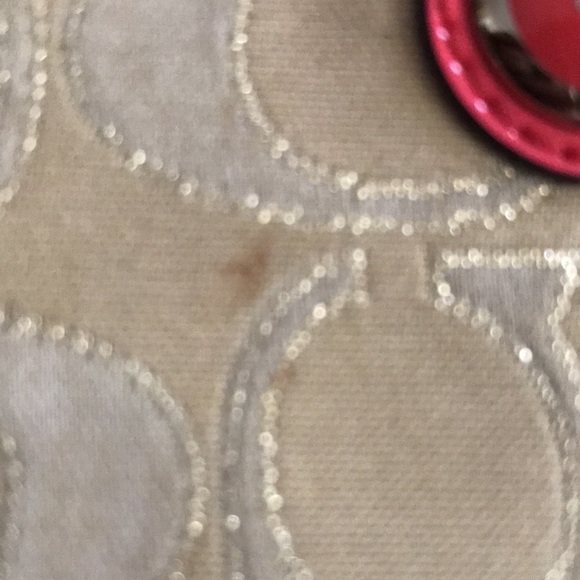 Coach wristlet, cream and coral - Picture 8 of 9